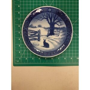 Bing Grondahl B&G 1971 Hare Winter Plate Denmark Collectible Display Decor